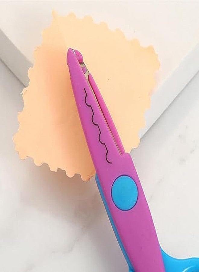 Freedy Designer Shape Cutter Scissor Pack of 4 Different Design, Zig Zag Scissor for DIY Craft Work, Project Work, Border Making and Scrapbooking, Multicolor, Designer Shape Scissor Pack of 4(A) - Image 4